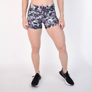 Fleo dark botanical power high rise booties shorts